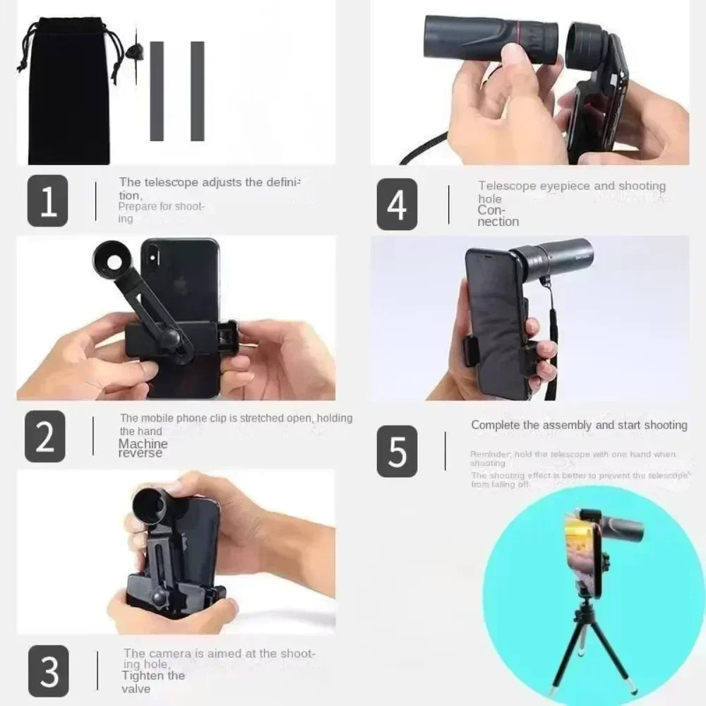 Mobile Phone Telescope with Holder