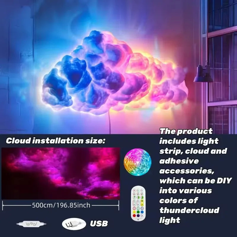 Thundercloud Ceiling LED Speaker  Lamp